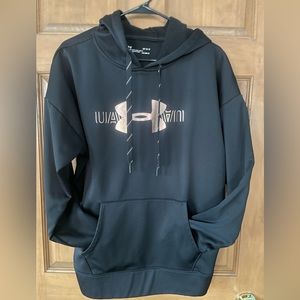 Black Under Armour Cold Gear Women's Sweatshirt With Rose Gold Logo Size Large